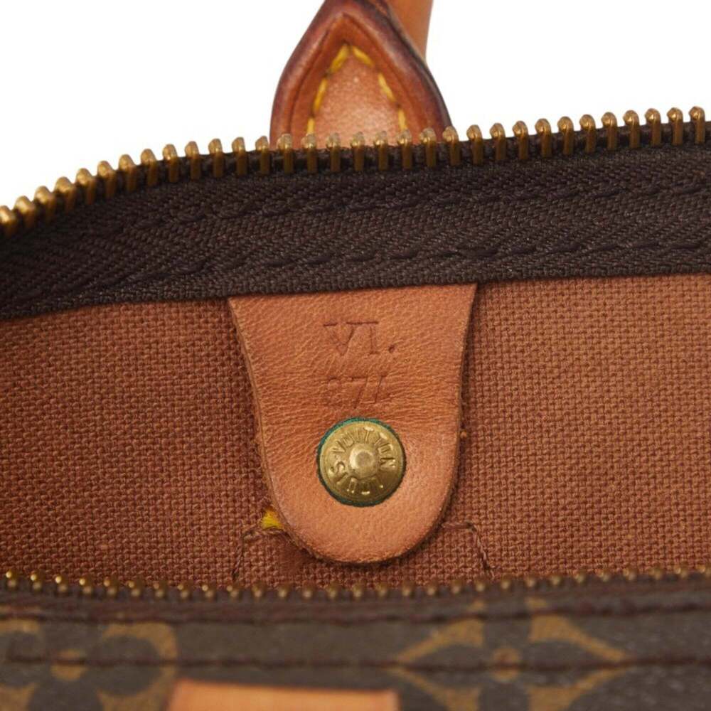 LOUIS VUITTON Brown Monogram Leather Speedy 35 Boston Bag - Picture 13 of 13